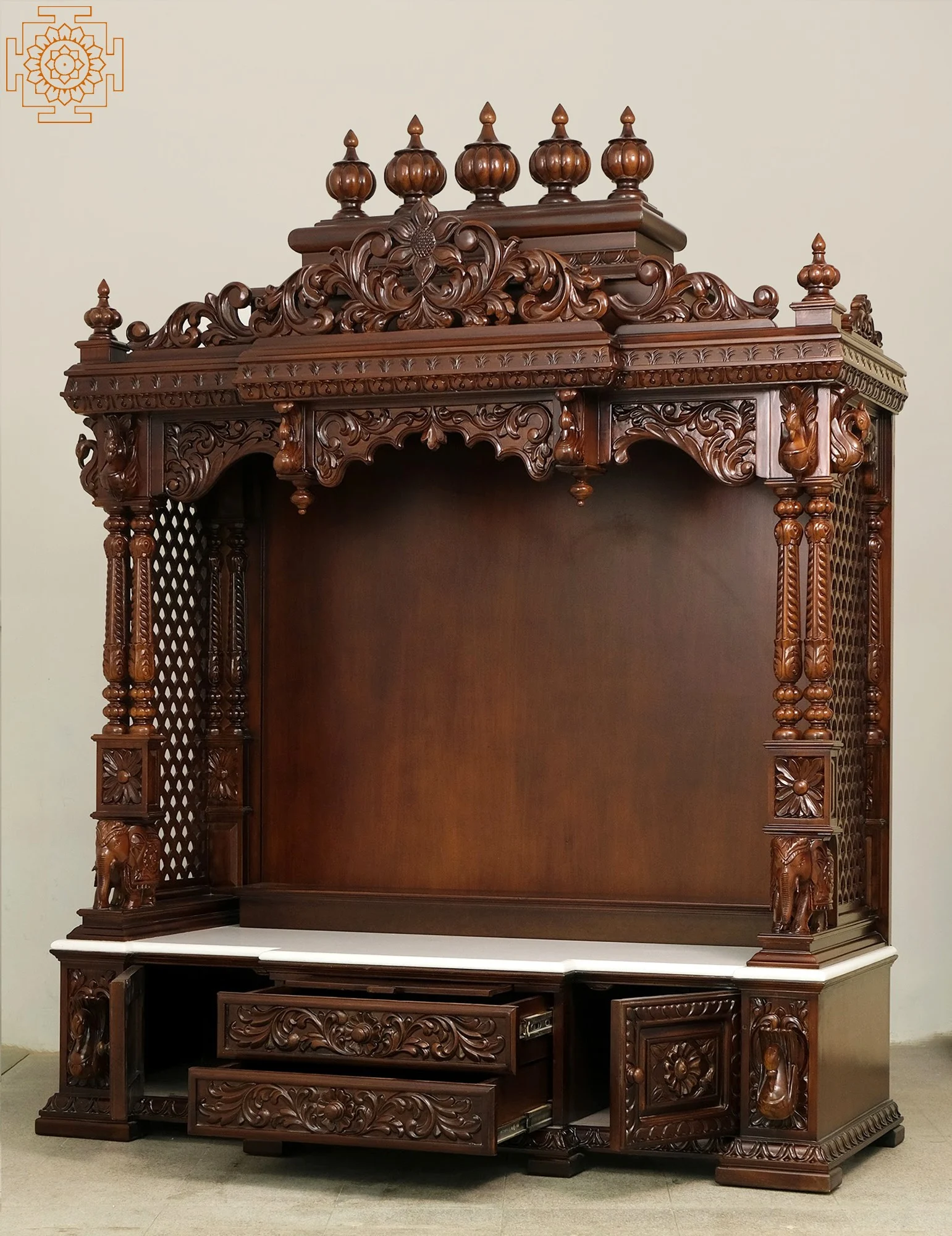 Classic Teak Sitting Mandir